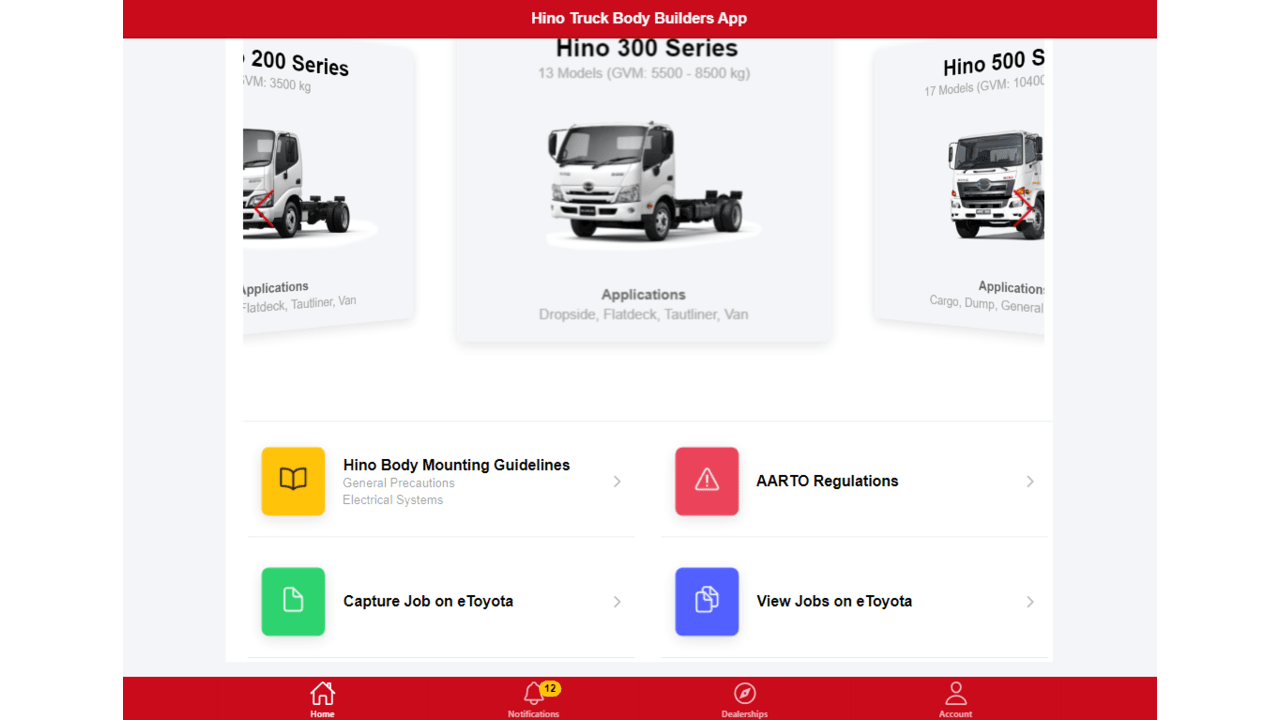 Hino Mobile App